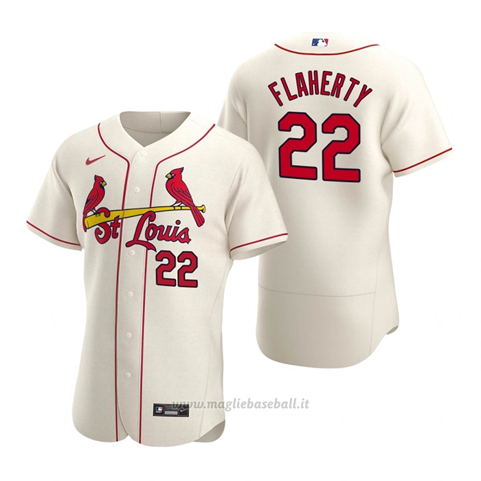 Maglia Baseball Uomo St. Louis Cardinals Jack Flaherty Autentico 2020 Alternato Crema